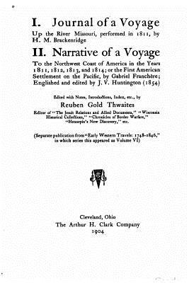 Download I. Journal of a Voyage Up the River Missouri, Performed in 1811, II. Narrative of a Voyage - Henry Marie Brackenridge | ePub