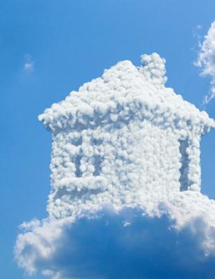 Read Online Jumbo Oversized Cute Cottage in the Clouds: Blank 150 Page Lined Journal for Your Thoughts, Ideas, and Inspiration -  | PDF