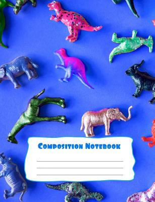 Read Online Plastic Animals Blue Compostion Notebook: College Ruled, 7.44 X 9.69, Lion Bear Rhino Dinosaur Cheetah Pony Horse - Cool Rules file in ePub