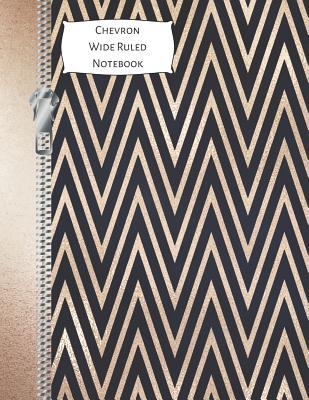 Download Chevron Wide Ruled Notebook: Black & Gold Composition Writing Notebook for Work and School -  | PDF