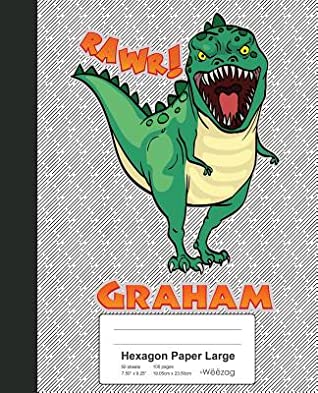 Download Hexagon Paper Large: GRAHAM Dinosaur Rawr T-Rex Notebook -  | ePub