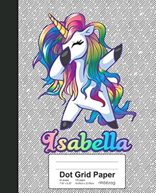Full Download Dot Grid Paper: ISABELLA Unicorn Rainbow Notebook -  | ePub