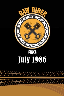 Read Online Raw Rider Since July 1986: Initial Raw Rider Since July 1986 Notebook for Motorcycle Rider, Black & Yellow 6 x 9 with 120 pages Soft Matte Cover - Motorcycle Vintage Birthday Publishing file in PDF